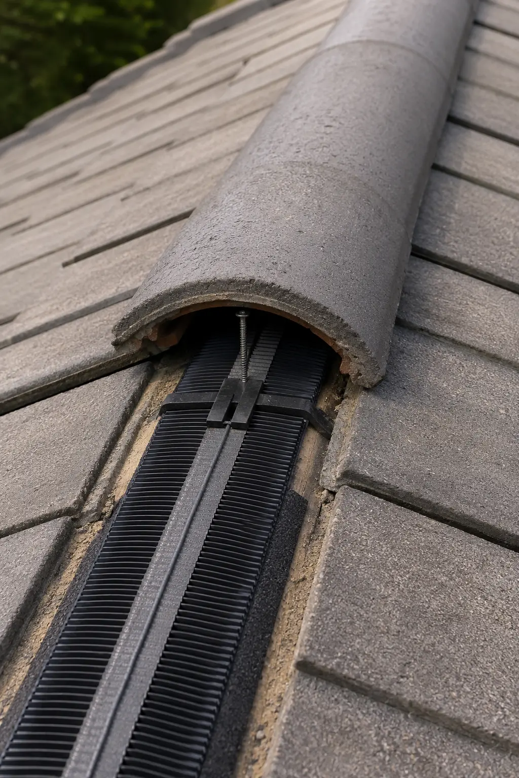 A mortar-free dry ridge system finished on a Dublin roof
