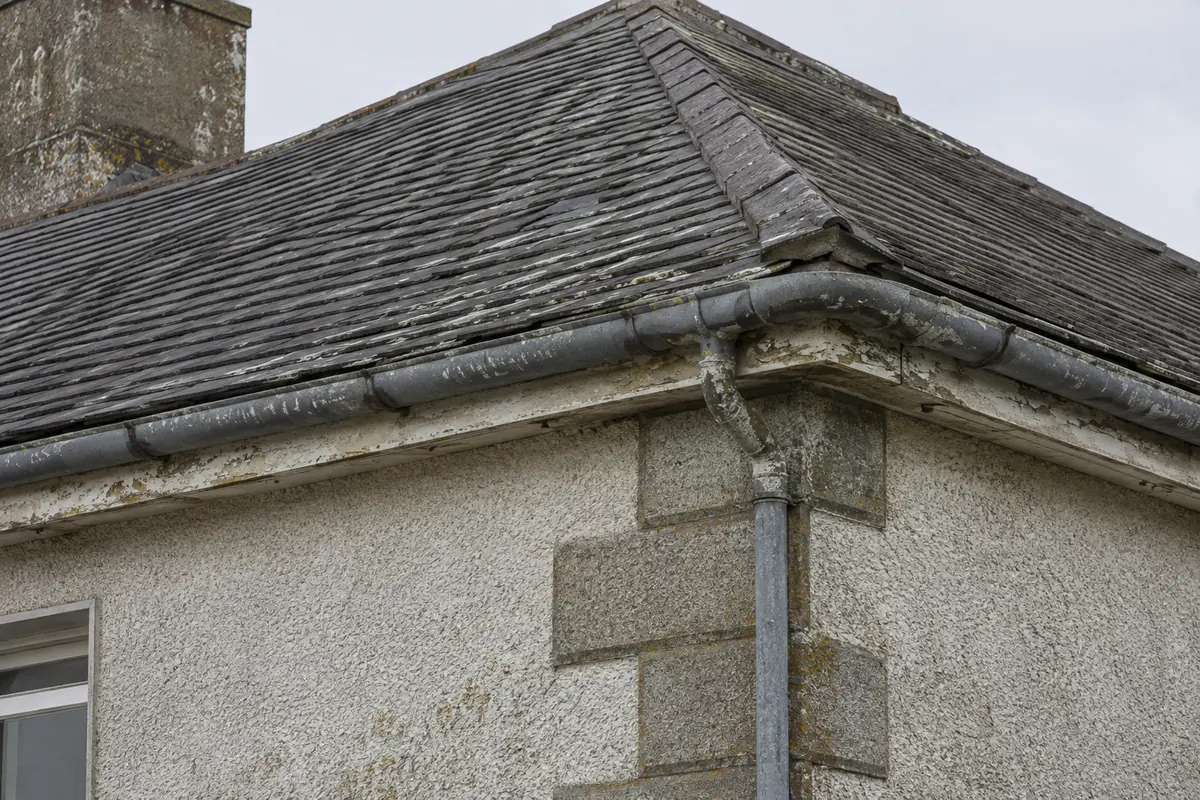Hipped slate roof detail on a period villa in Blackrock, County Dublin