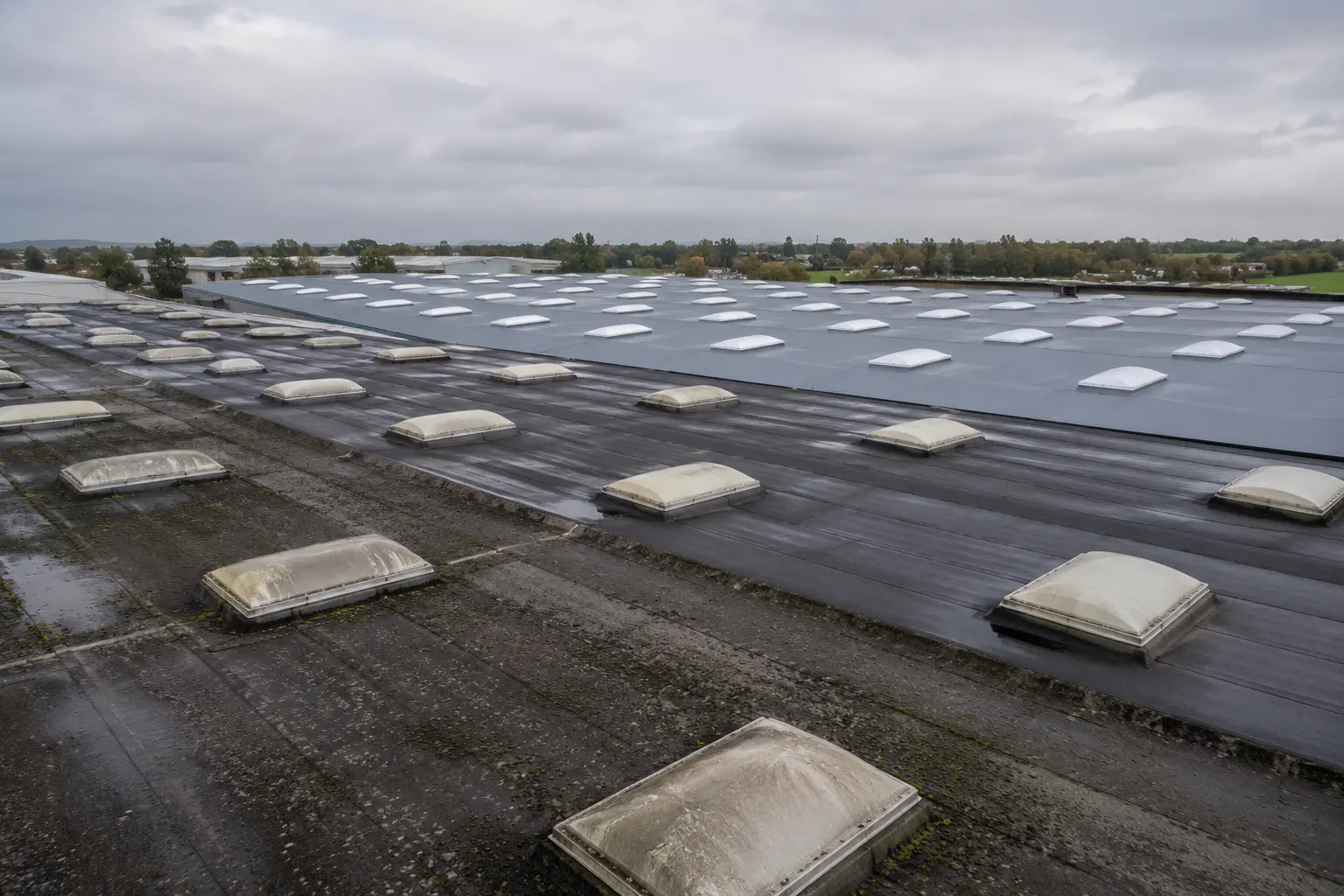 Logistics & Warehousing roof detail in Dublin