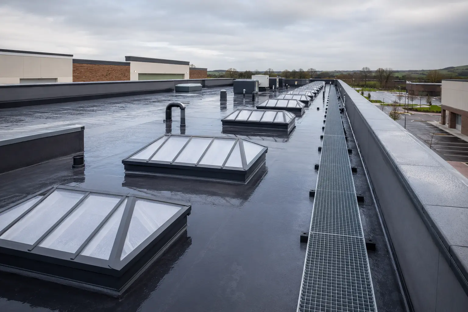 Retail & Shopping Centres roof detail in Dublin