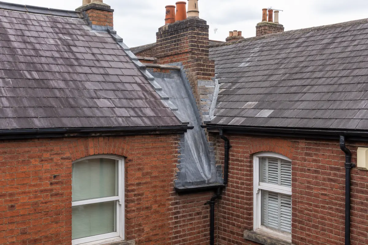 Roof detail on a Victorian terrace in Harold's Cross, Dublin