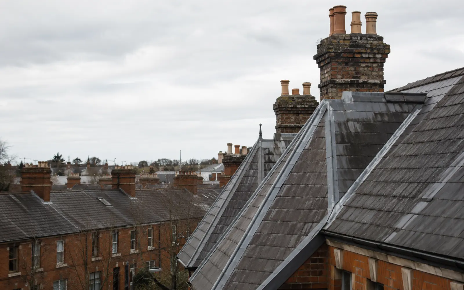 Victorian terrace and cottage roofs in Harold's Cross, Dublin