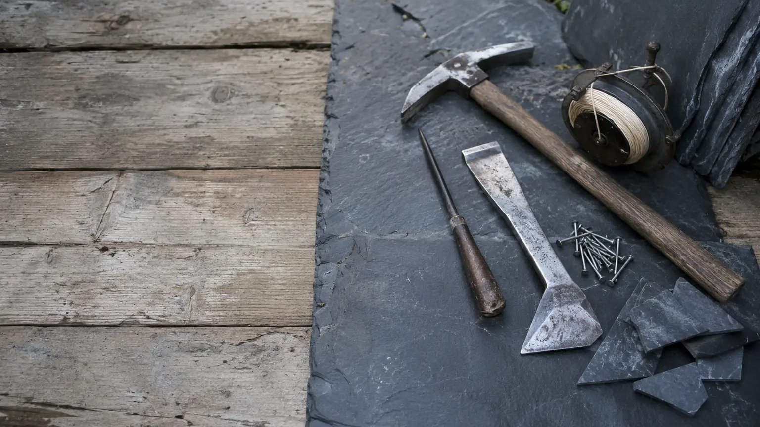 Roofing tools and materials on a Dublin job