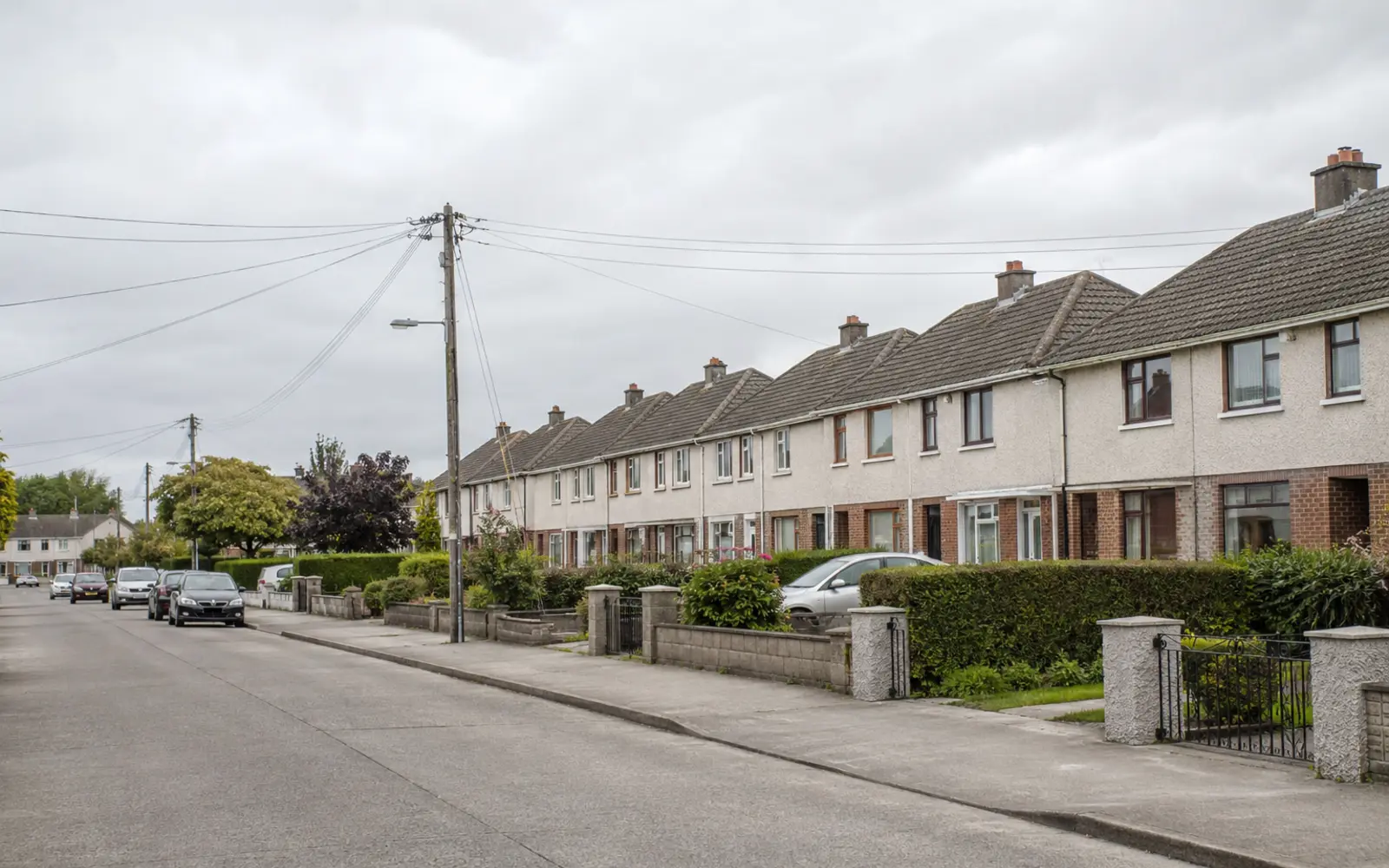 1950s and 1960s estate homes with concrete tile roofs off the Swords Road in Santry, Dublin