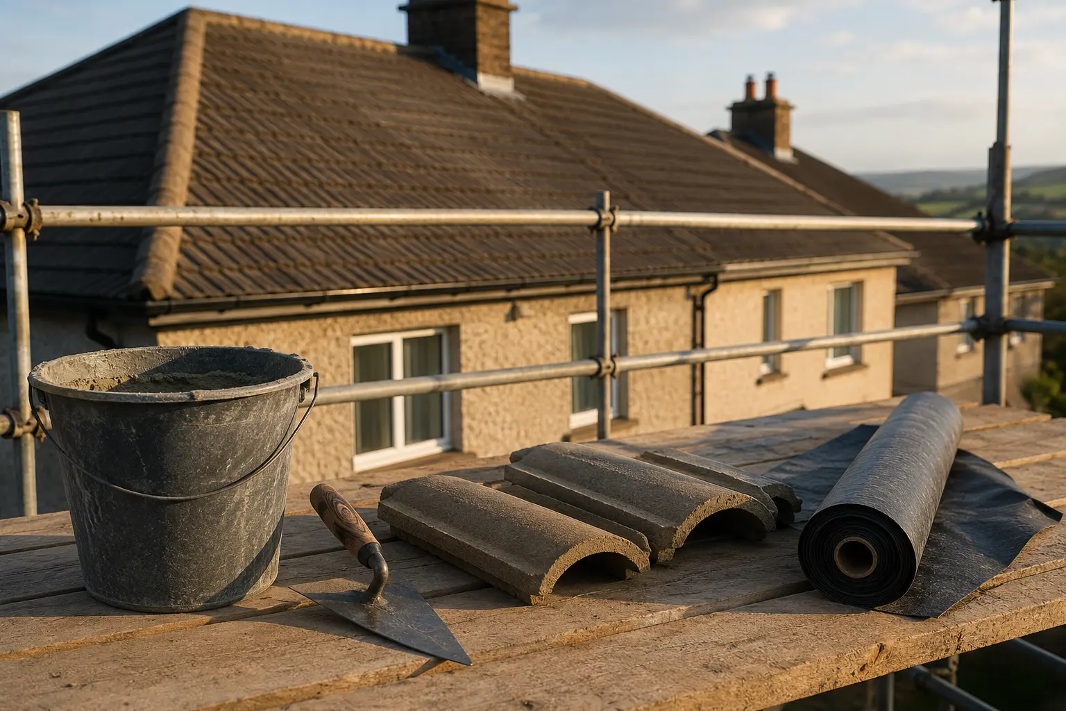A Dublin roofer making an emergency repair