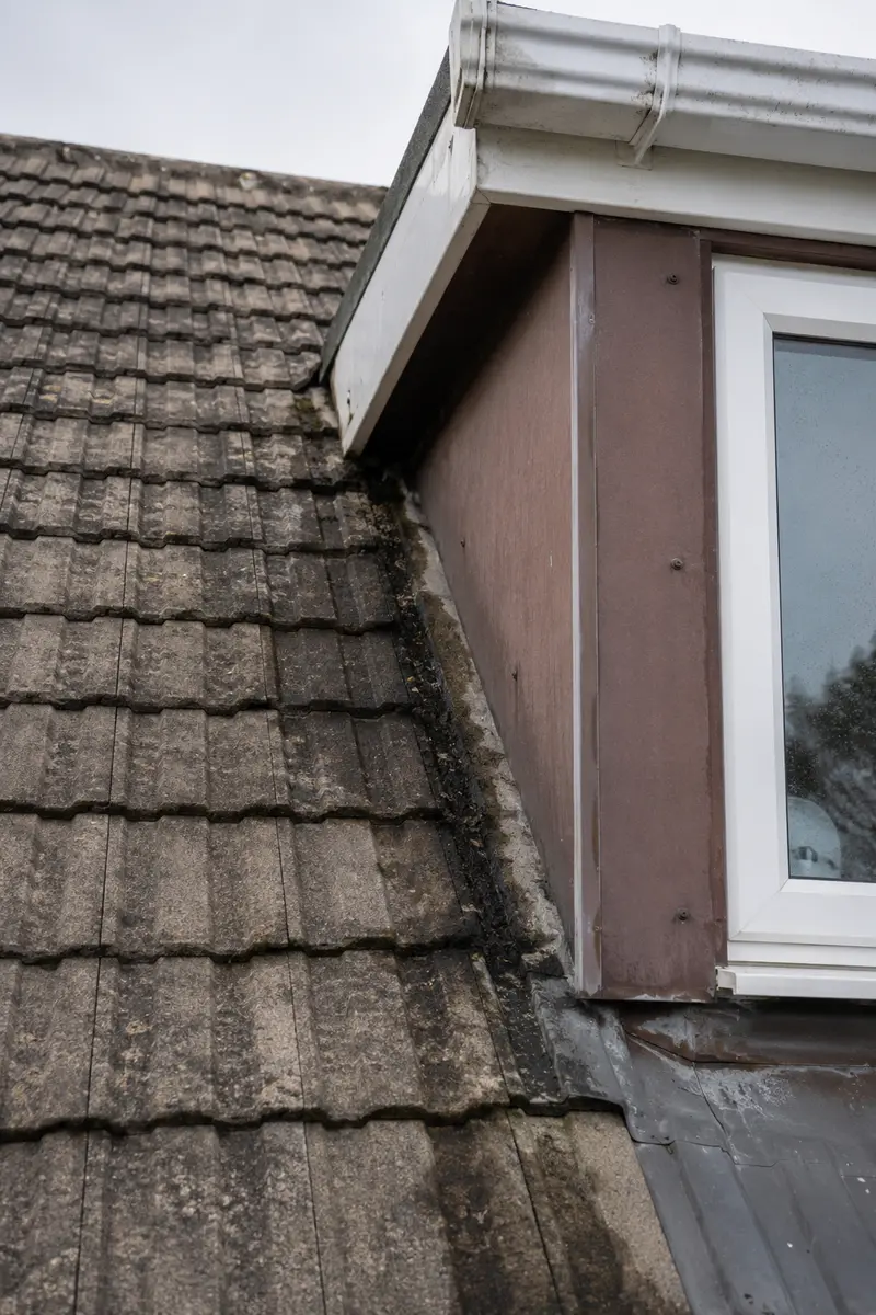 The junction where a dormer conversion meets the original roof on a Dublin home