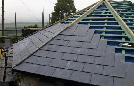 A slate roof being laid on a Dublin home