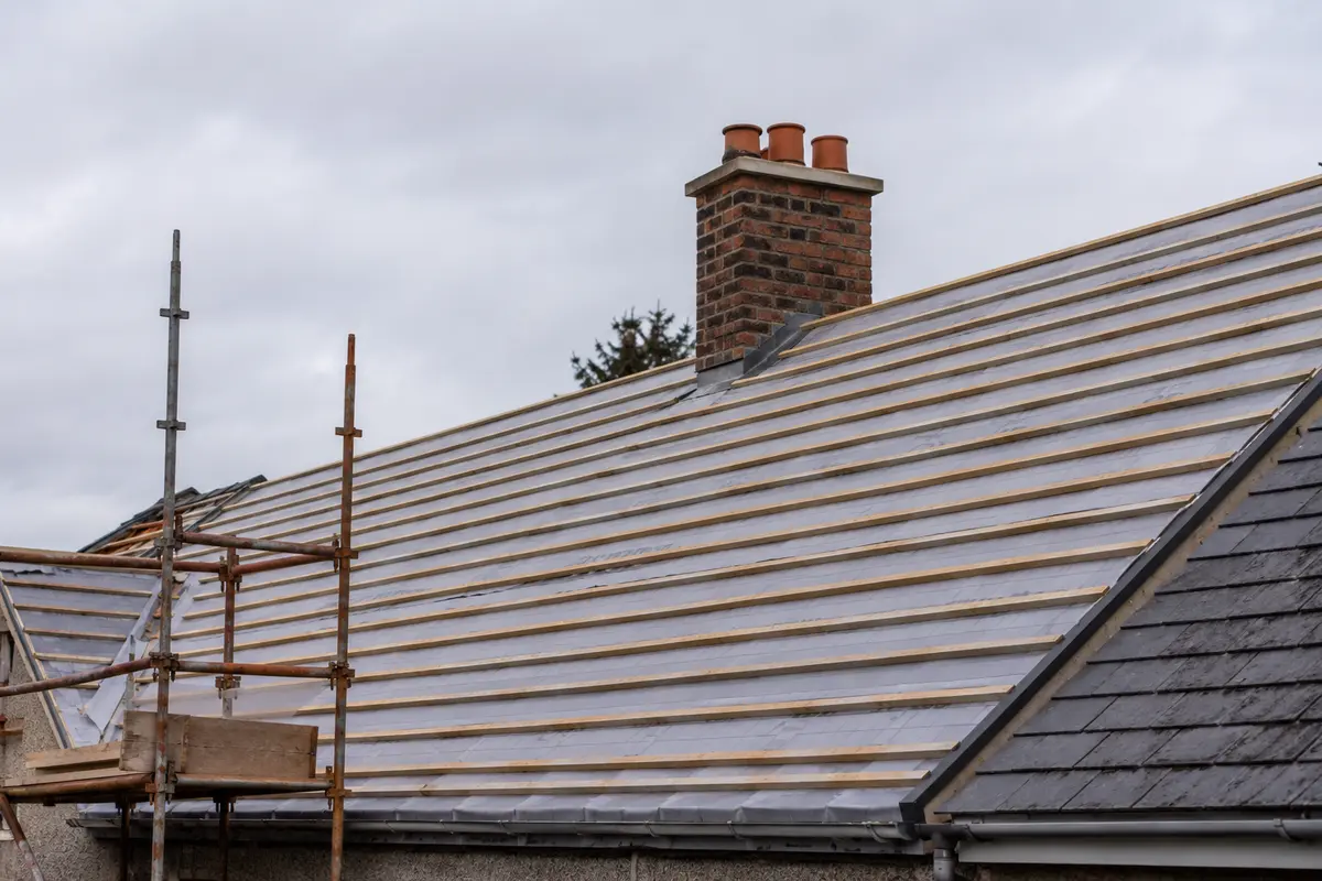 New breathable underlay and battens on a Dublin period re-roof